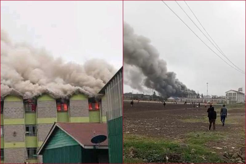 A Sunday morning fire razed down dormitories at Embakasi Girls Secondary School.